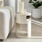 KOFFIETAFEL ASHDAL DIAMETER 32,5 CM KLEI METAAL - Afbeelding 7