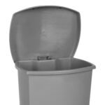 Grey plastic kitchen pedal bin 42 l - Afbeelding 2