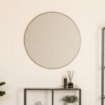 SPIEGEL ALICE DIAM 76 CM METAAL GOUD - Afbeelding 8