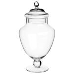 Glass candy jar on stand 2.1 l