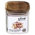 Hermet square glass and acacia jar 0.6 l - Afbeelding 4