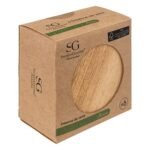 SET VAN 6 ONDERZETTERS DIAM 10 CM ACACIA - Afbeelding 4