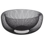 Mesh black fruit basket 27 cm