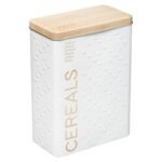 Scandi Edition metal cereals tin with embossed details