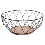 Losange black fruit basket 28 cm