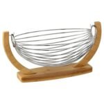 Swinging bamboo fruit basket
