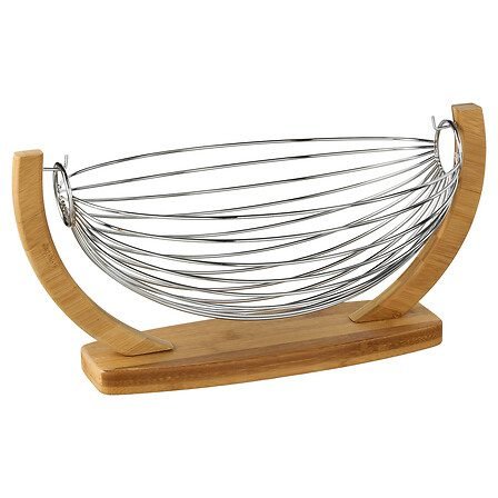 Swinging bamboo fruit basket