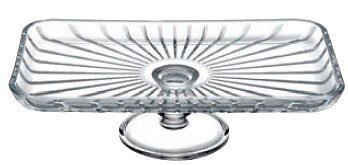 SCHAAL L. 27,6 X D. 8,1 X H. 16,2 CM GERIBBELD GLAS TRANSPARANT