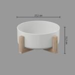 SALADEKOM DIAM 23 CM BAMBOE EN WIT KERAMIEK - Afbeelding 6