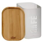 KOFFIEBOX 720 ML. GLASSY GLAS EN DEKSEL ACACIA - Afbeelding 4