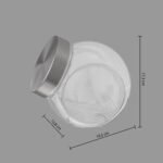 Nixo tilting glass and stainless steel candy jar 2.1 l - Afbeelding 5