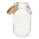BOCAL WORDING GLAZEN POT MET HOUTEN DEKSEL MET OPSCHRIFT 2 L - Afbeelding 5