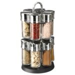 Revolving spice rack including 12 jars of spice