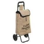 Jute 2-wheel shopping trolley - Afbeelding 2