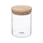 Hermet glass and wood jar 0.6 l