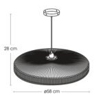 HANGLAMP BELLAMY DIAM 58 CM NATUURLIJK JUTE - Afbeelding 6