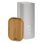 RIJSTDOOS 1,6 L. GLASSY GLAS EN DEKSEL ACACIA - Afbeelding 3