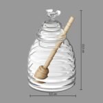 Glass honey pot with oak spoon - Afbeelding 5