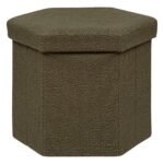 OPVOUWBARE POEF ZESHOEKIG JAKO BOUCLÉ KAKI