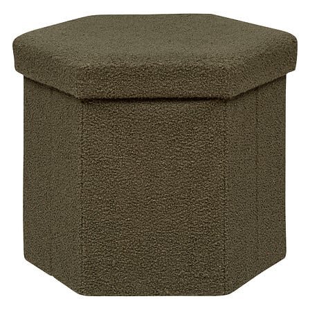 OPVOUWBARE POEF ZESHOEKIG JAKO BOUCLÉ KAKI