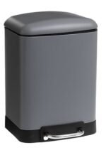 Ariane grey metal pedal bin 6 l - Afbeelding 2