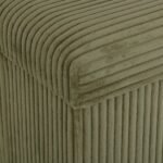 DUBBELE VOUWPOEF ARUM GERIBD 76 X 38 CM KAKI GROEN - Image 5