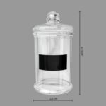 Glass jar with slate label 1.2 l - Afbeelding 3