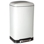 Ariane white metal pedal bin 30 l