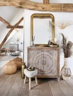 SPIEGEL MET LIJST ADÈLE 103 X 74 CM GOUD - Afbeelding 4