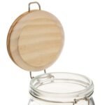 BOCAL WORDING GLAZEN POT MET HOUTEN DEKSEL MET OPSCHRIFT 2 L - Afbeelding 4
