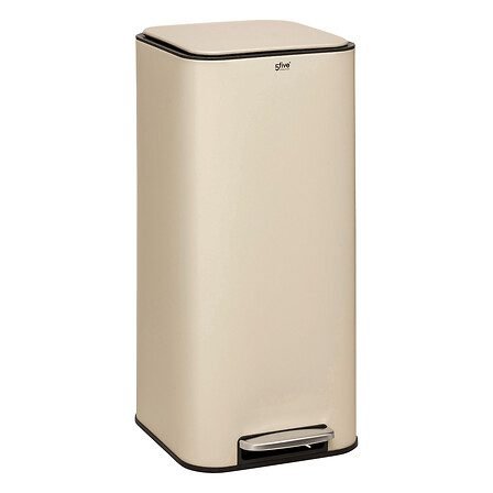 Delta square pedal bin 30 l clay metal