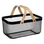 Mayaj rectangular basket with handle