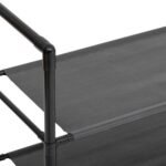 ENTREE KAPSTOK 8 HAKEN EN 5 PLANKEN INTISSA METAAL EN PLASTIC ZWART - Afbeelding 4