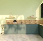 Mayaj square basket with beige handle - Afbeelding 2