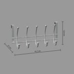 ROESTVRIJSTALEN DEURKAPSTOK - 10 HAKEN - Afbeelding 3