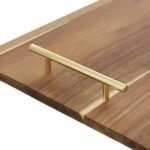 DIENBLAD MINA GOUD 30 X 40 CM ACACIAHOUT - Afbeelding 3