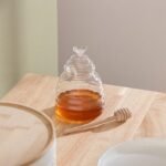 Glass honey pot with oak spoon - Afbeelding 7