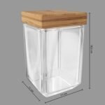 Square glass and pine jar 1.7 l - Afbeelding 5