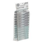 Rubber pack of 24 plastic clothes pegs
