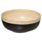 Modern Color charcoal bamboo salad bowl diam 20 cm