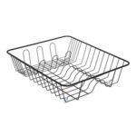Black metal dish drainer