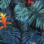 leaf patterned shopping bag - Afbeelding 2