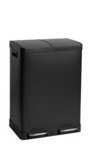 Ariane black metal recycling pedal bin 2 x 30 l - Afbeelding 2