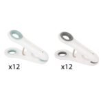 Set of 24 round rubber clothespins