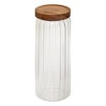POT 1,3 L. HARMONY GLAS EN DEKSEL ACACIA