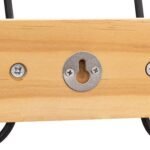 HOUTEN KAPSTOK MET 6 METALEN HAKEN - Afbeelding 4