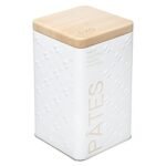 Scandi Edition metal pasta tin with embossed details