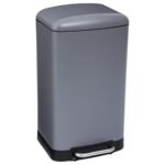 Ariane grey metal pedal bin 30 l