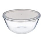 Glass mixing bowl with PP lid 4.4 l