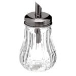 Glass and stainless steel sugar dispenser with display 0.18 l